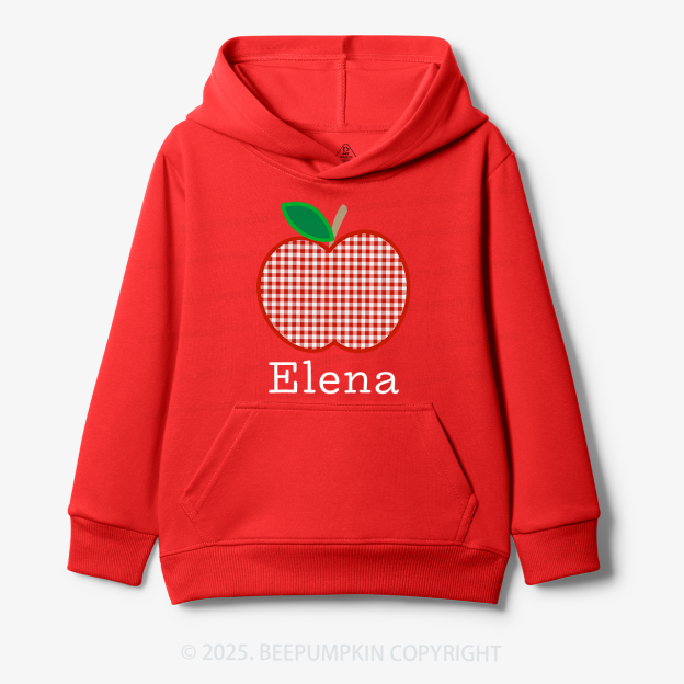 Personalized Red Apple Kid's Hoodies Beepumpkin