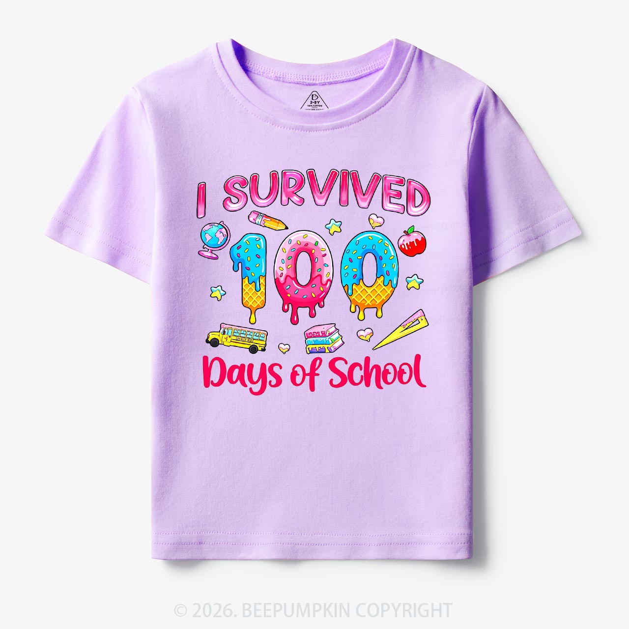 Sweet Survivor 100 Days Of School Toddler&Kid's Tees