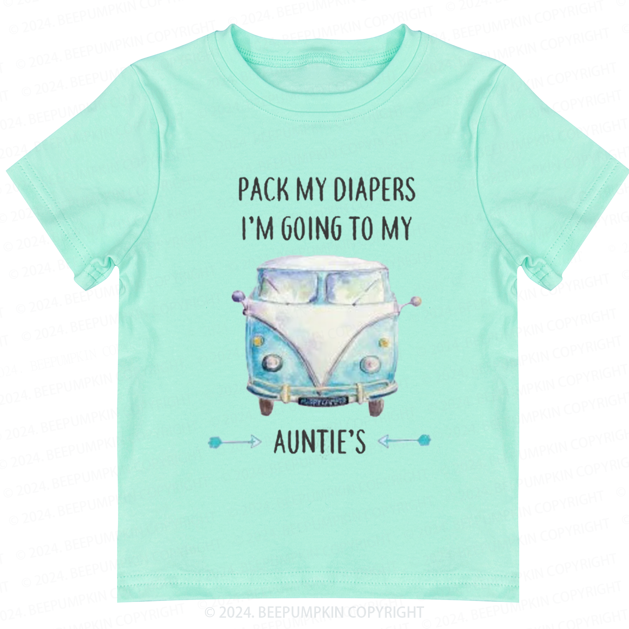Pack My Diapers I'm Going To My Auntie's Toddler&Kids Tees 7