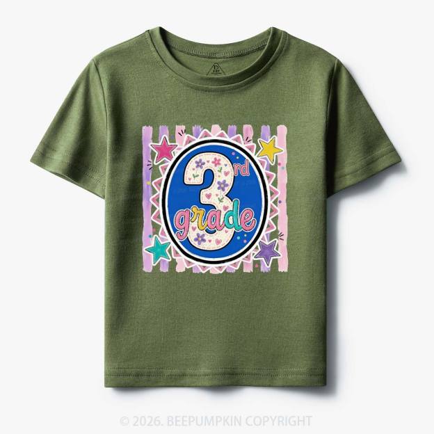Colorful Grade Star Rainbow Back to School Toddler&Kid's Tees