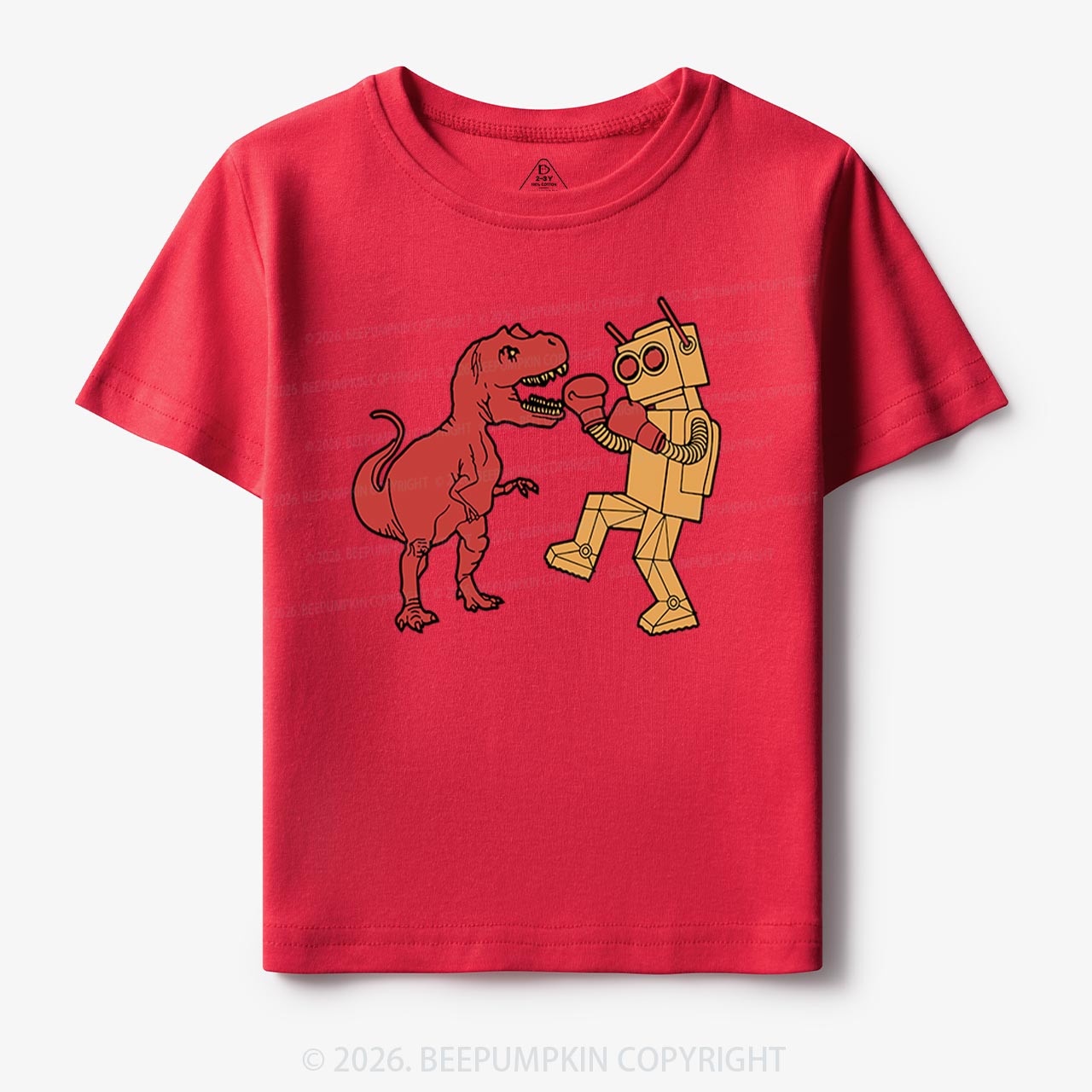 Kids Dinosaur Vs Robot Kids Shirt