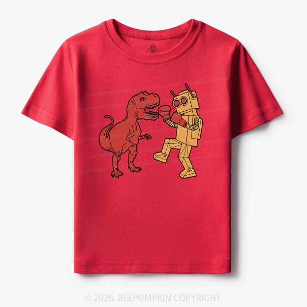 Kids Dinosaur Vs Robot Kids Shirt