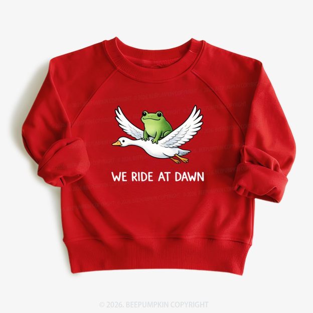 We Ride at Dawn Kid's Sweatshirt