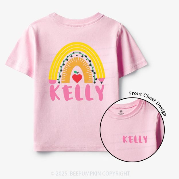 Personalized Pencil Rainbow Toddler&Kid's Tees Beepumpkin