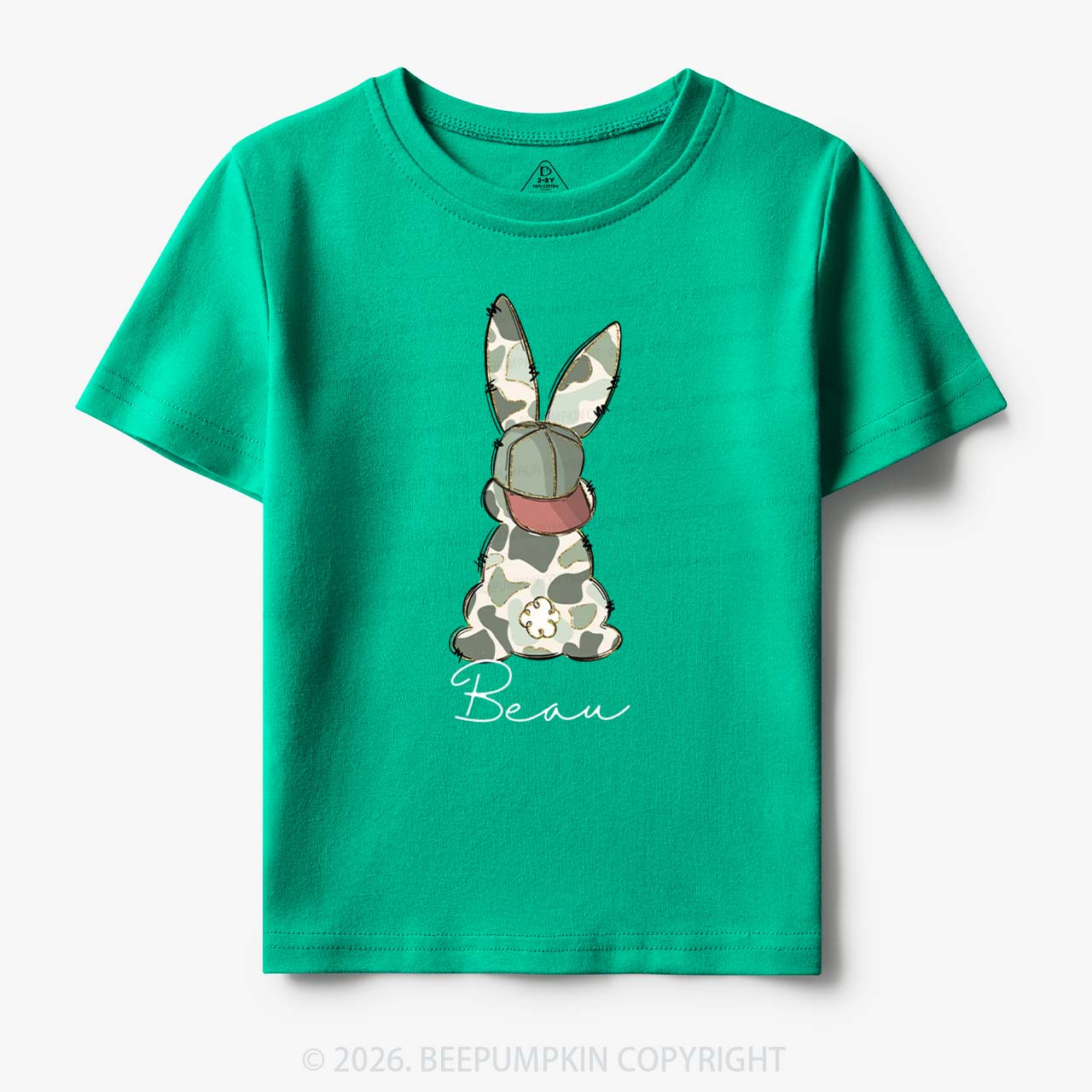 Personalized Floral Easter Bunny Toddler&Kid's Tees