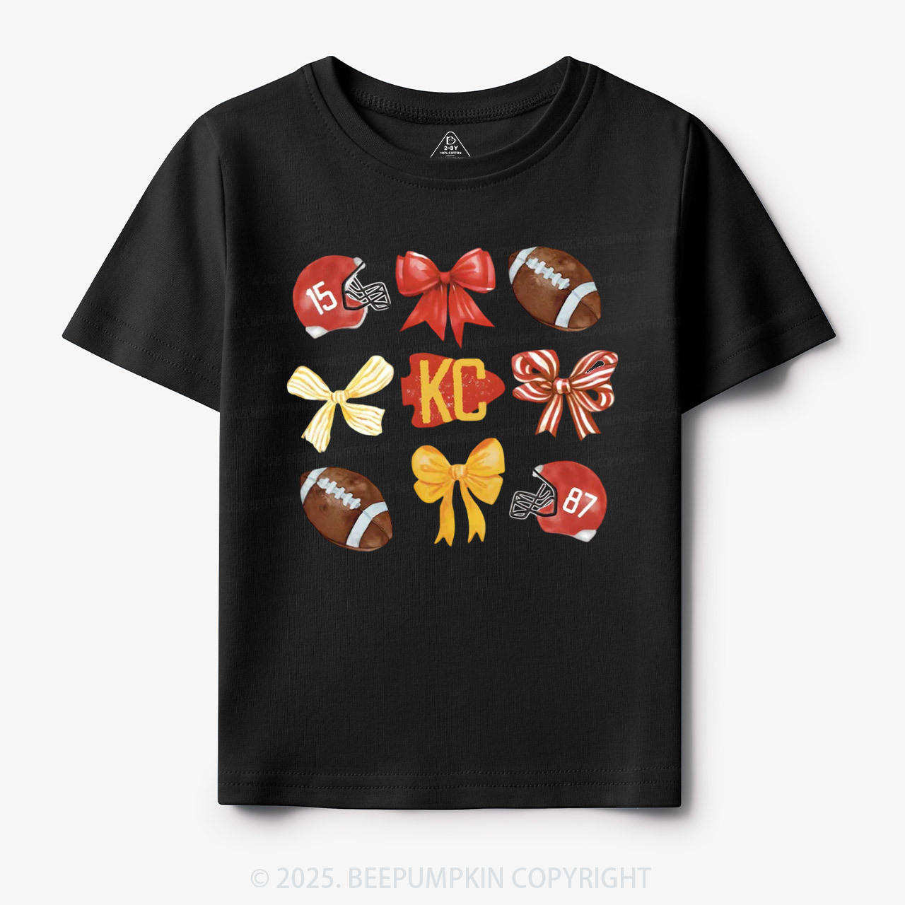 Football Mascots Coquette Toddler&Kid's Tees Beepumpkin