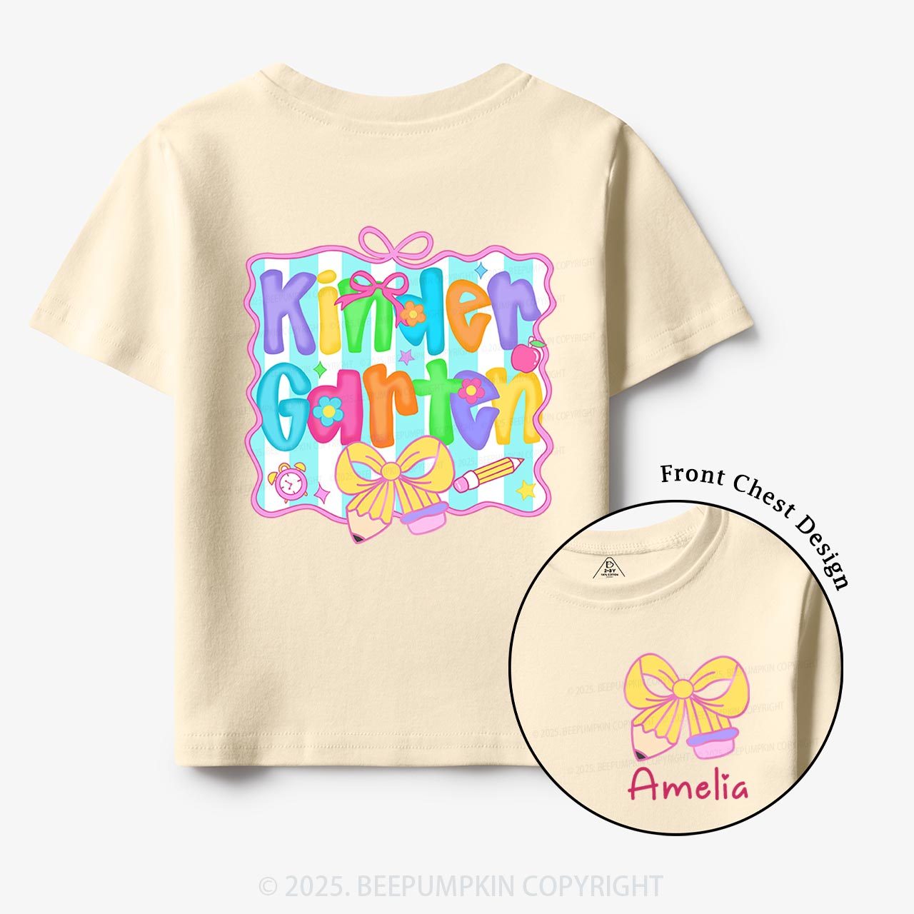 Personalized Learning in Color Toddler&Kid's Tees Beepumpkin