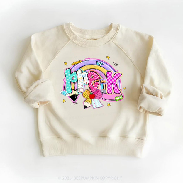 Personalized Rainbow Learning Days Kid's Sweatshirt
