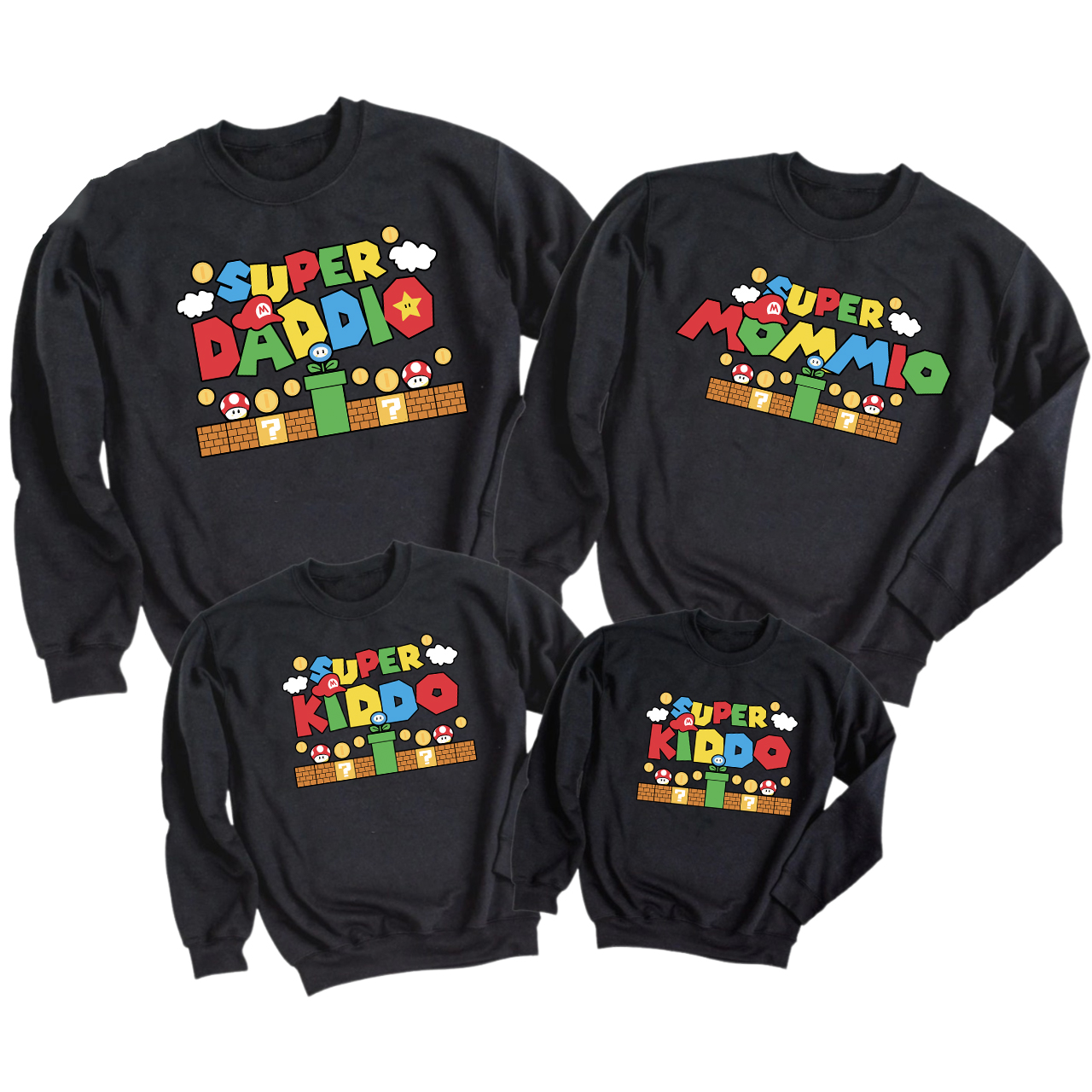Super Family Game Matching Sweatshirts