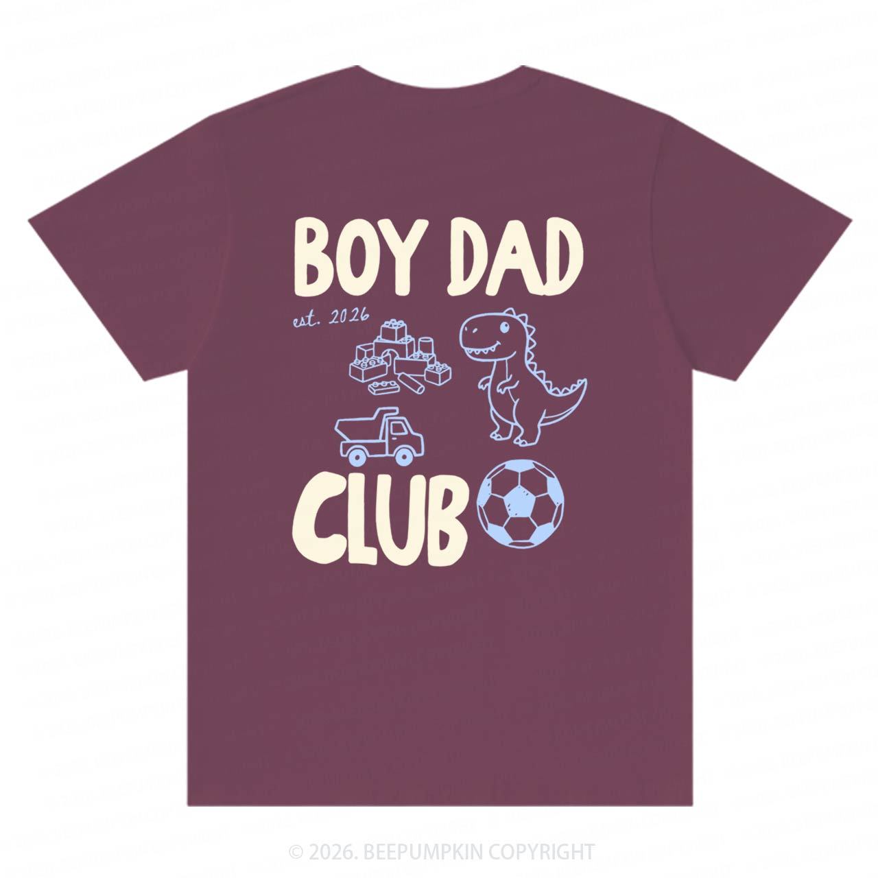 Personalized Boy Dad Club Fathers Day T-Shirts-Back Design