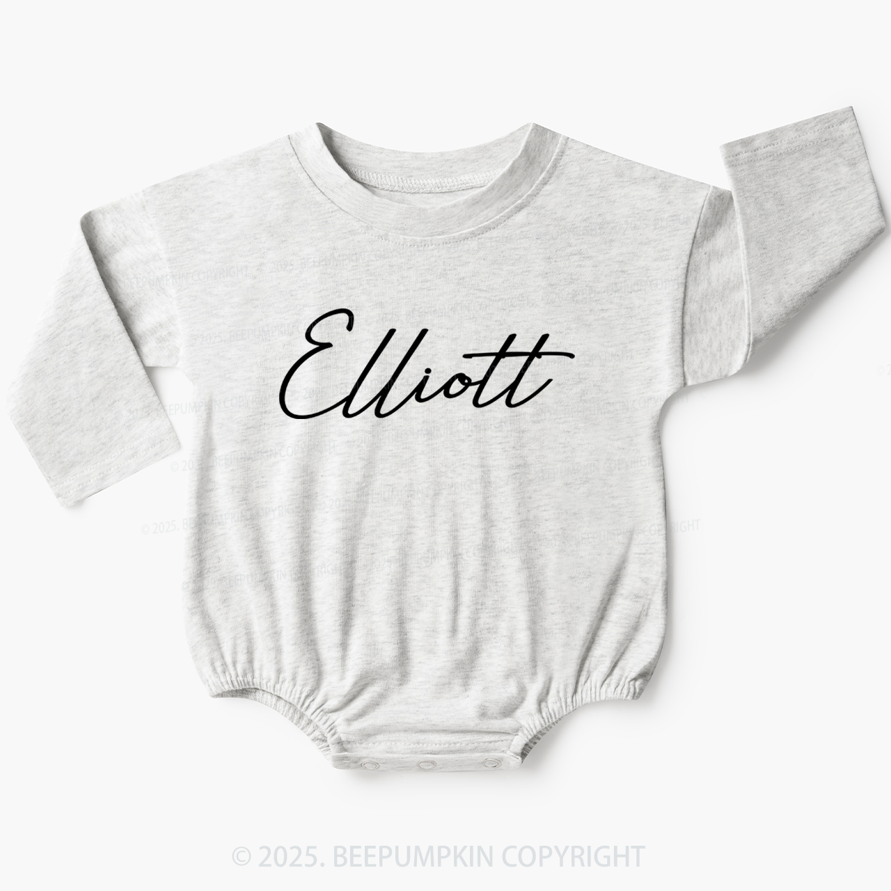 Personalized Puff Name Baby Bubble Romper Beepumpkin