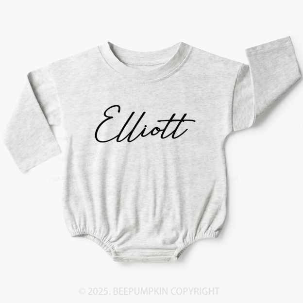 Personalized Puff Name Baby Bubble Romper Beepumpkin