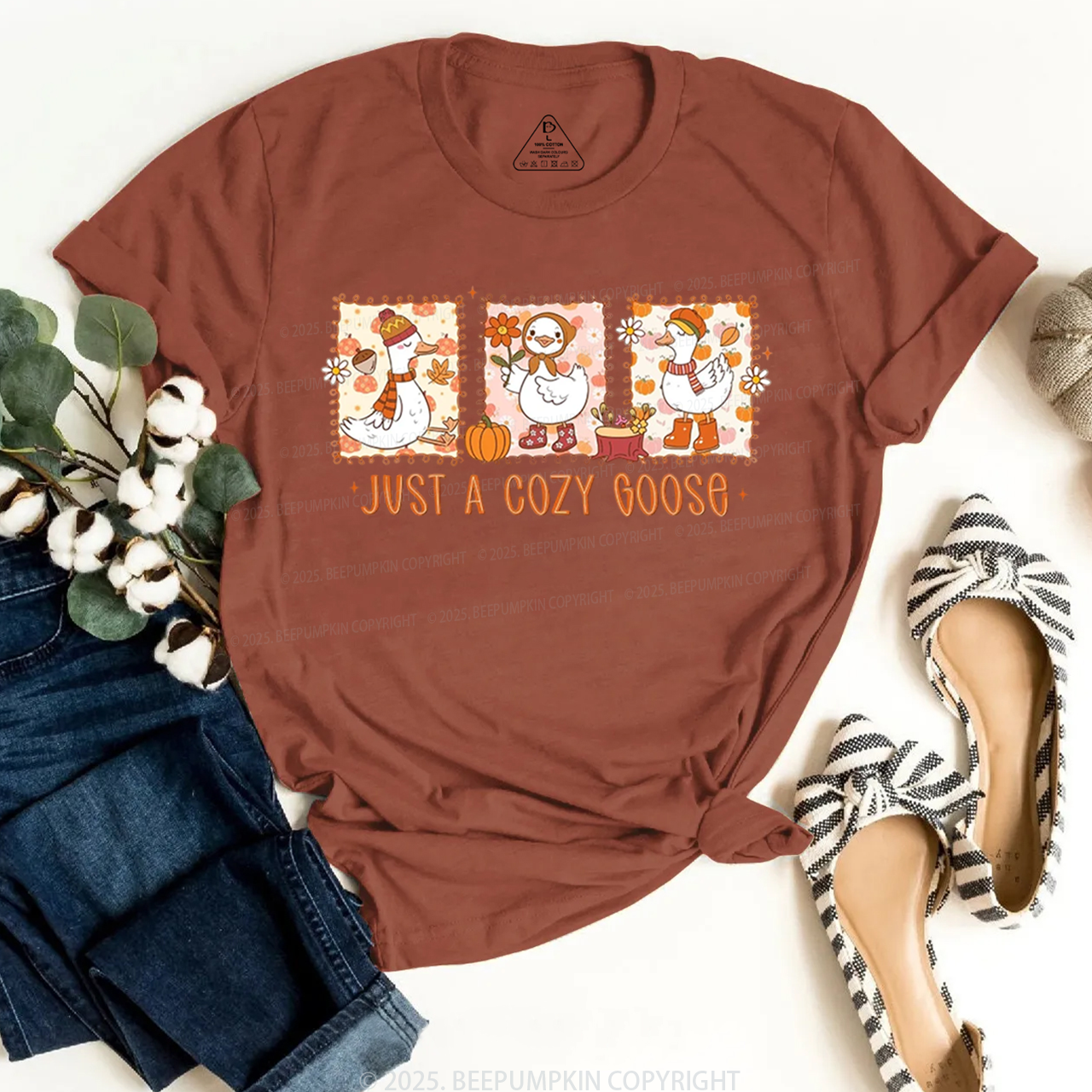 Cozy Fall Goose T-Shirts Beepumpkin