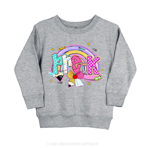 Personalized Rainbow Learning Days Kid's Sweatshirt