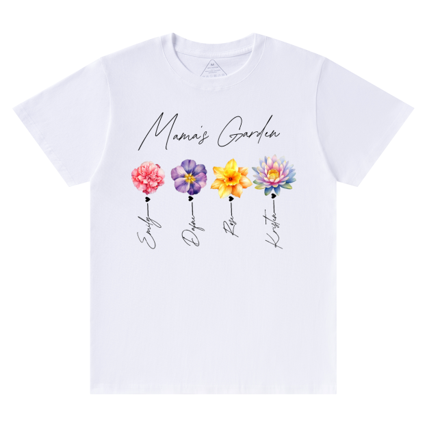 Personalized Kids Name Mama's Garden T-Shirts