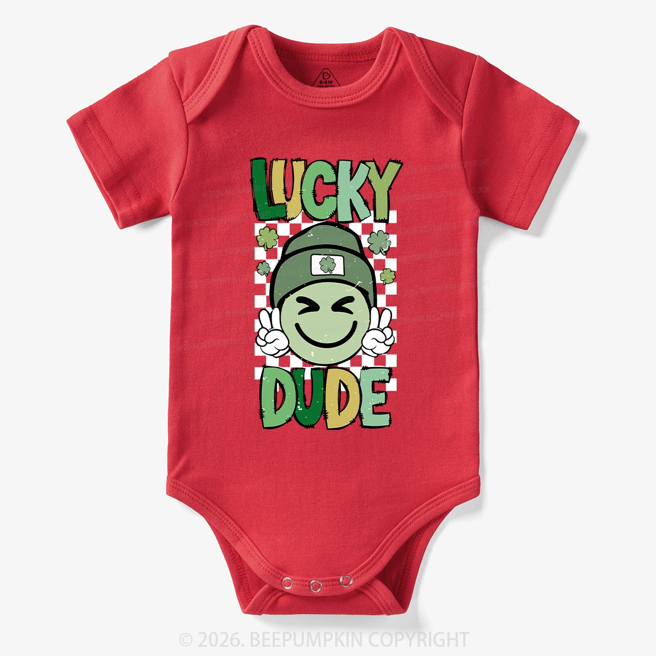 Retro Lucky Dude St.Patricks Day Bodysuit For Baby