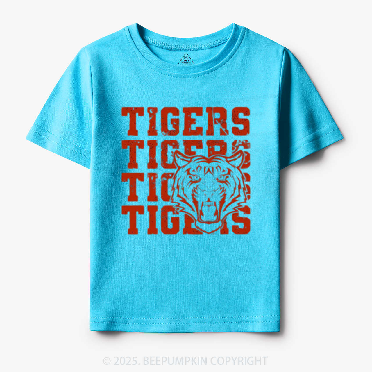 Personalized Tigers Mascot Toddler&Kid's Tees Beepumpkin