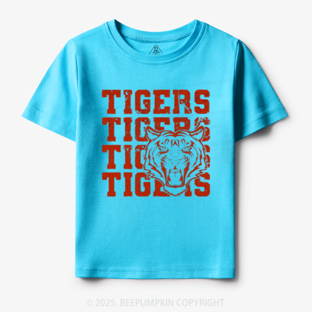 Personalized Tigers Mascot Toddler&Kid's Tees Beepumpkin