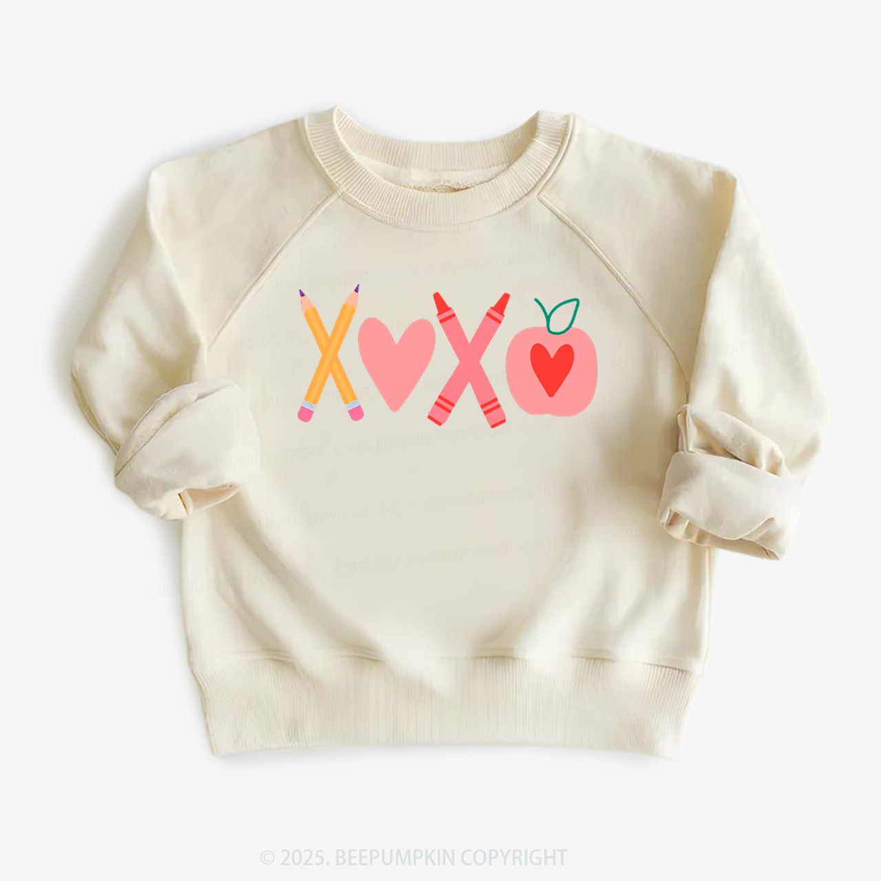 Pencils & Crayons Valentine’s Day Kid's Sweatshirt