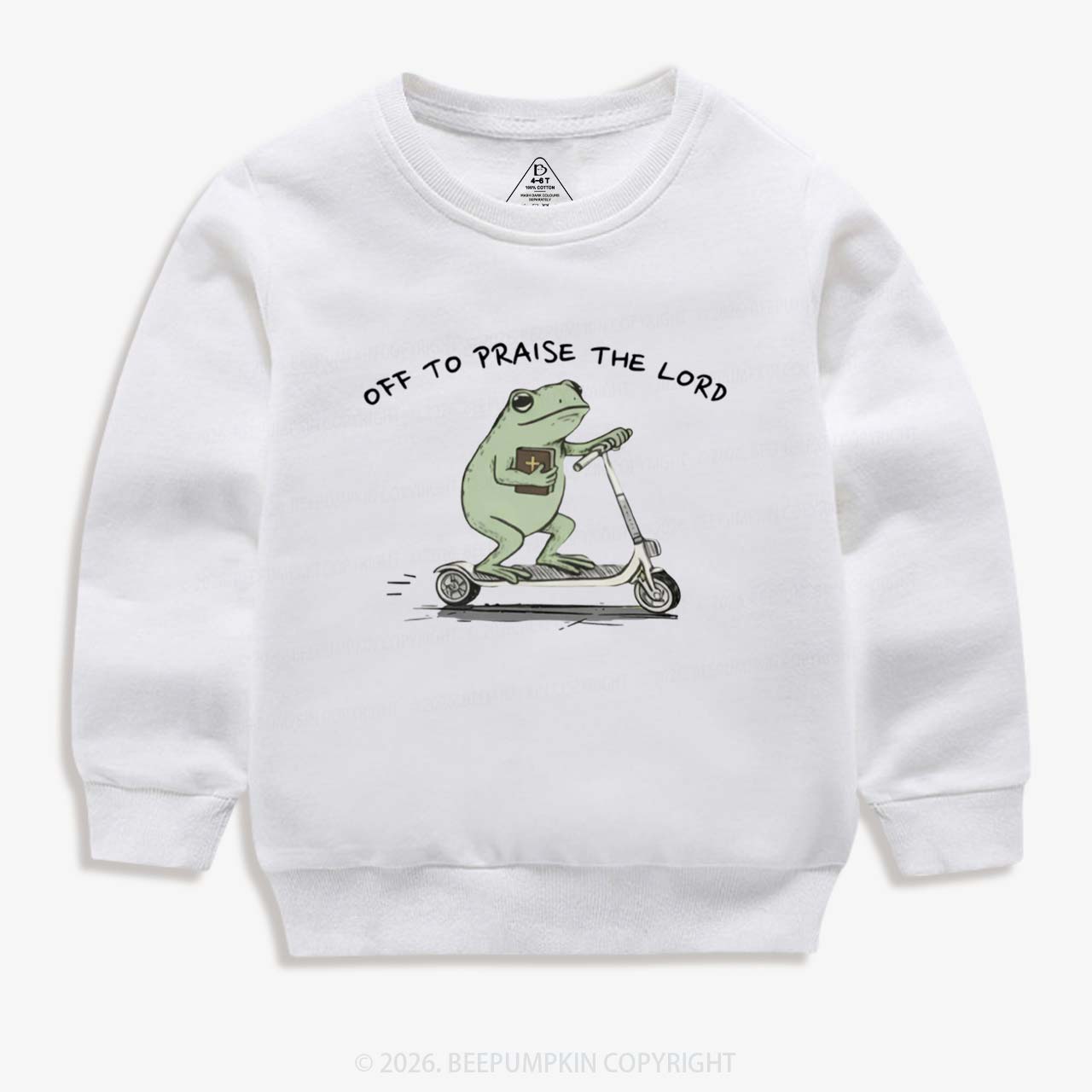 Frog Off To Praise The Lord Kid's Sweatshirt