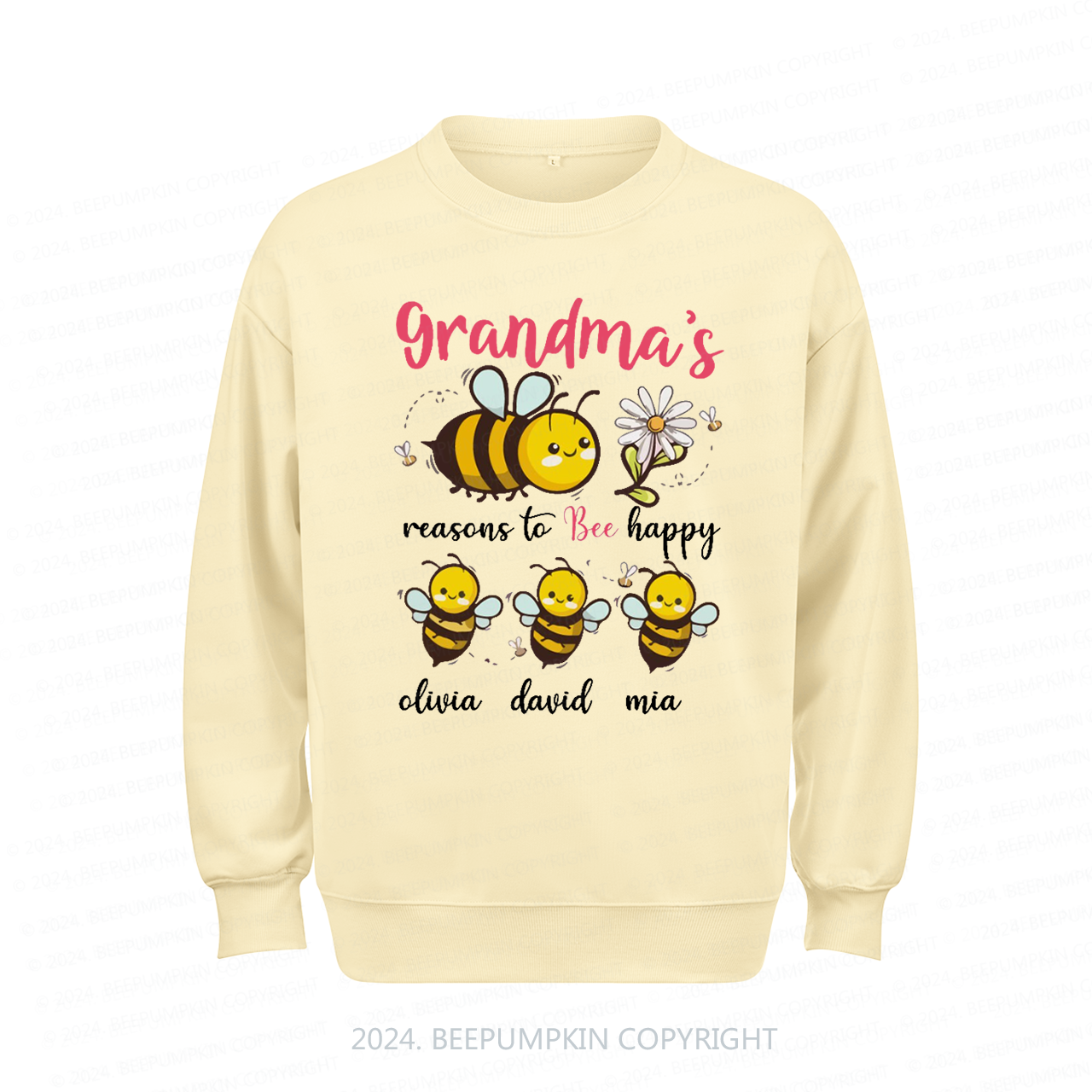 Personalized Grandma Bee Family Sweatshirt