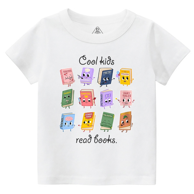 Cool Kids Read Books Toddler&Kid's Tees Beepumpkin