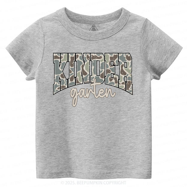 Personalized Back To School Boys Old Camo Toddler&Kid's Tees Beepumpkin 