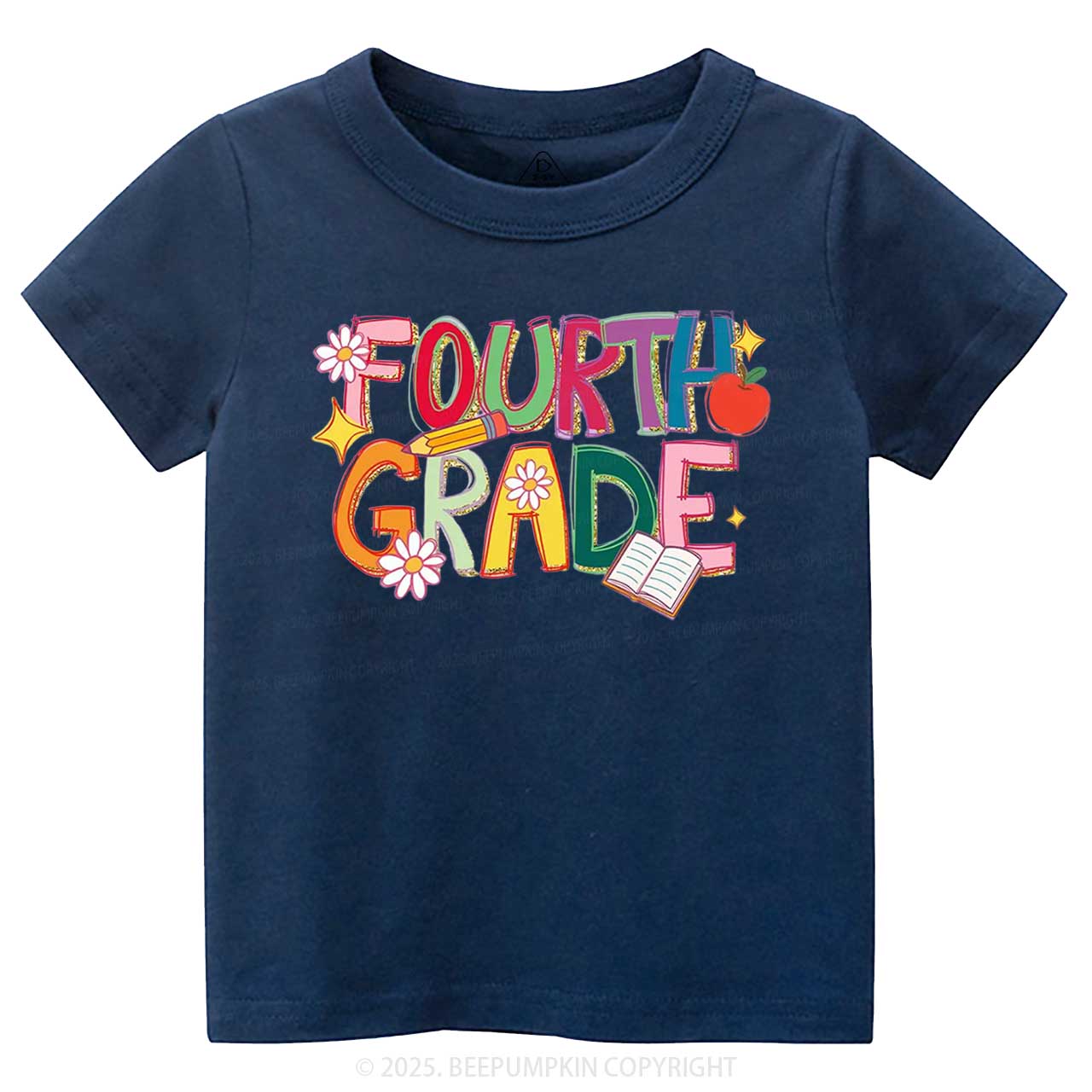 Personalized Girly Floral Kindergarten Neon School Toddler&Kid's Tees Beepumpkin