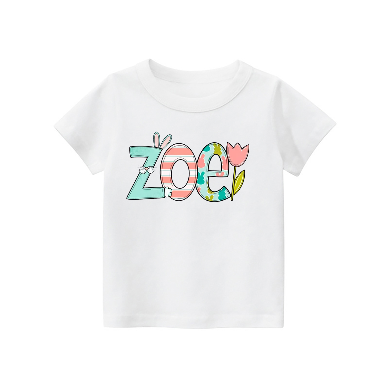 Personalized Easter - Cute Bunny Name Kids Shirt