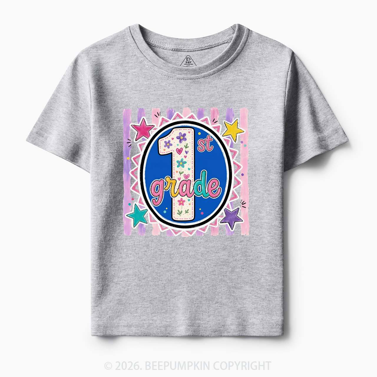 Colorful Grade Star Rainbow Back to School Toddler&Kid's Tees