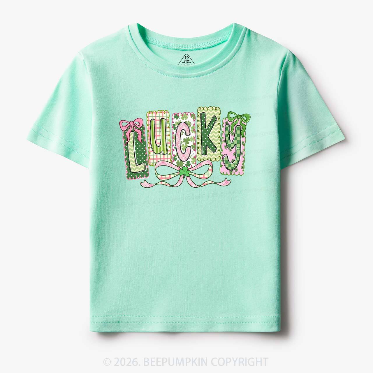 Lucky Shamrock St. Patrick's Day Toddler&Kid's Tees Beepumpkin