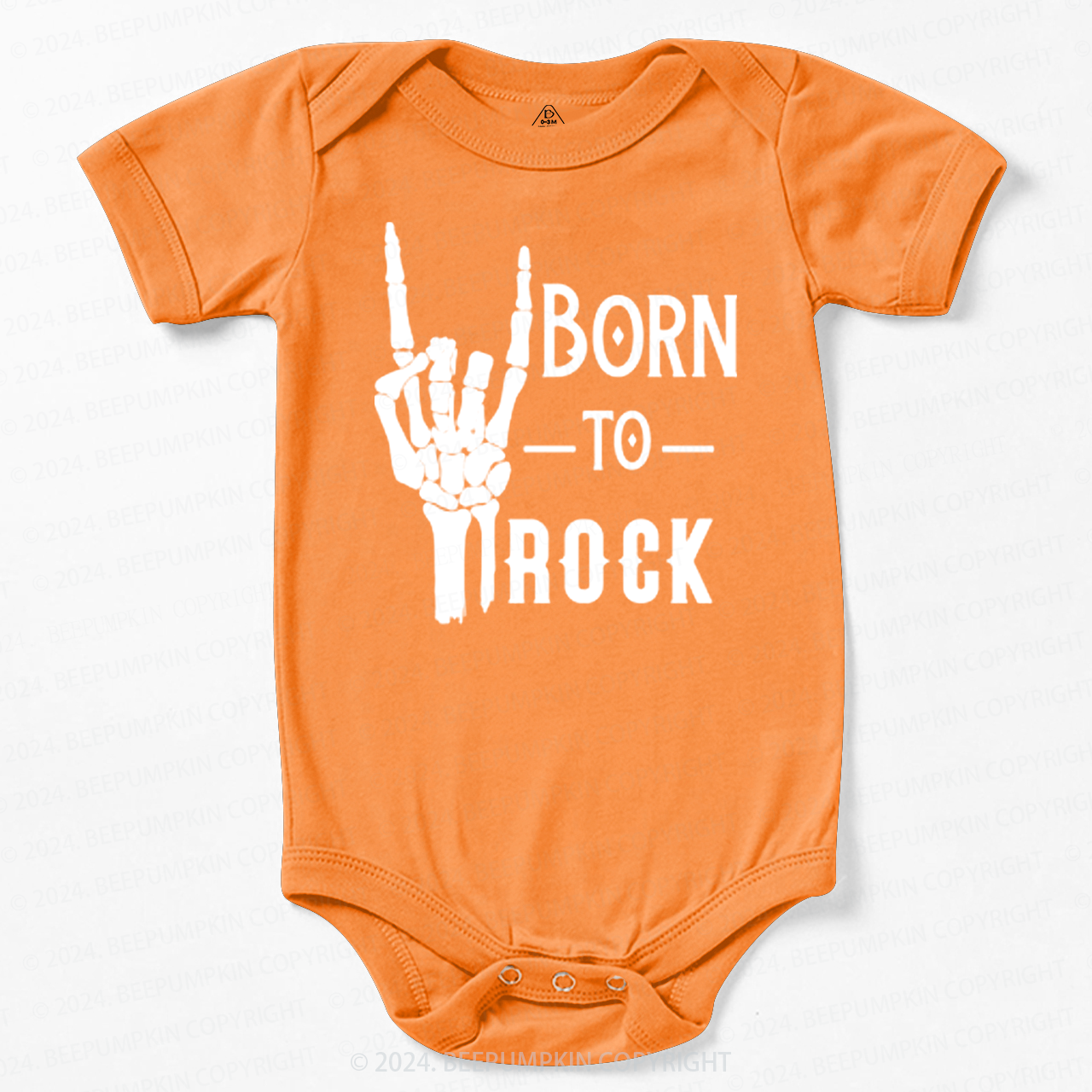 Born To Rock Halloween Music Baby Bodysuits 8