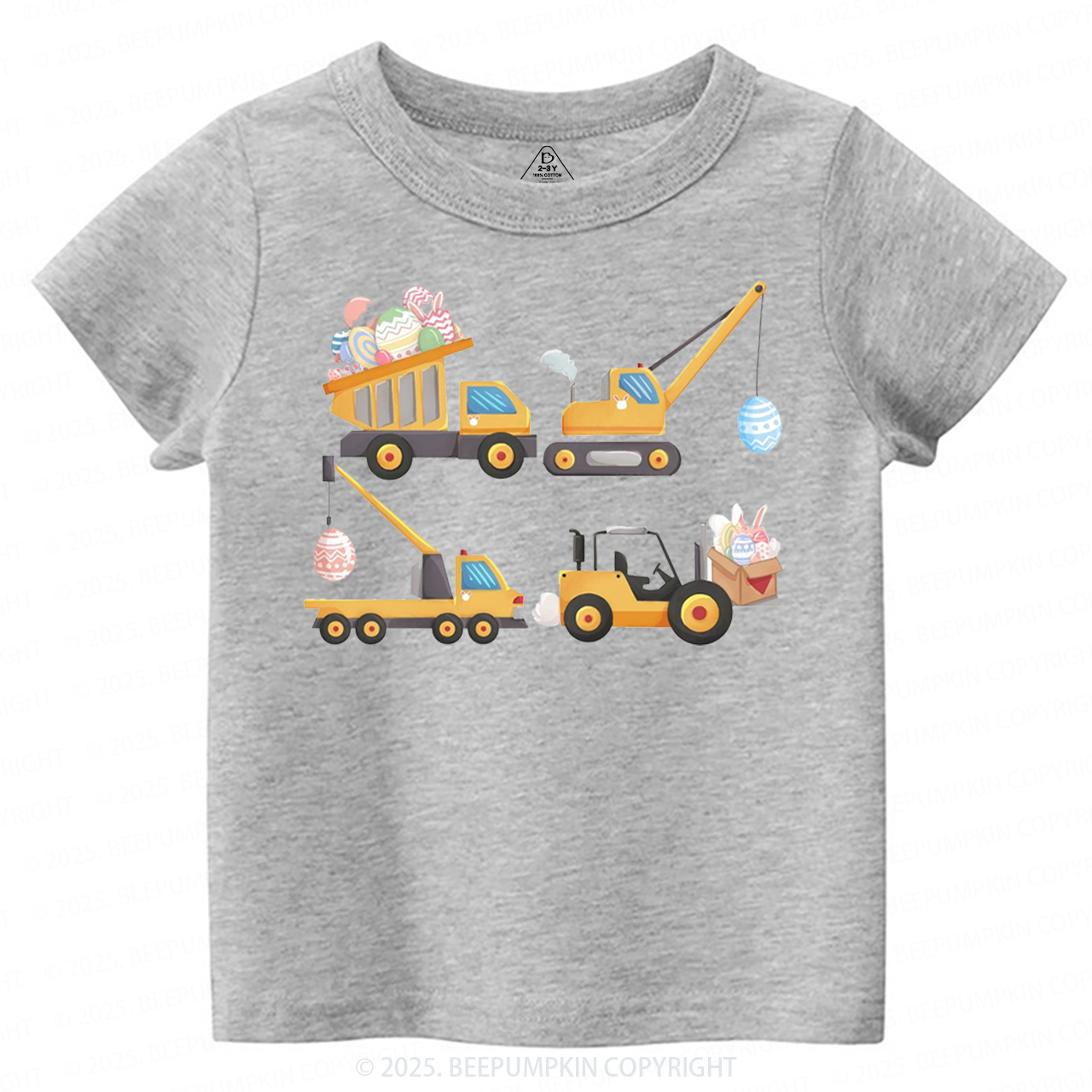 Easter Construction Trucks Toddler&Kid's Tees Beepumpkin
