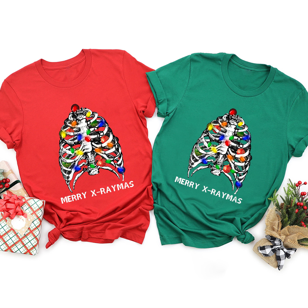 Merry X-Raymas Christmas Family Matching Shirt