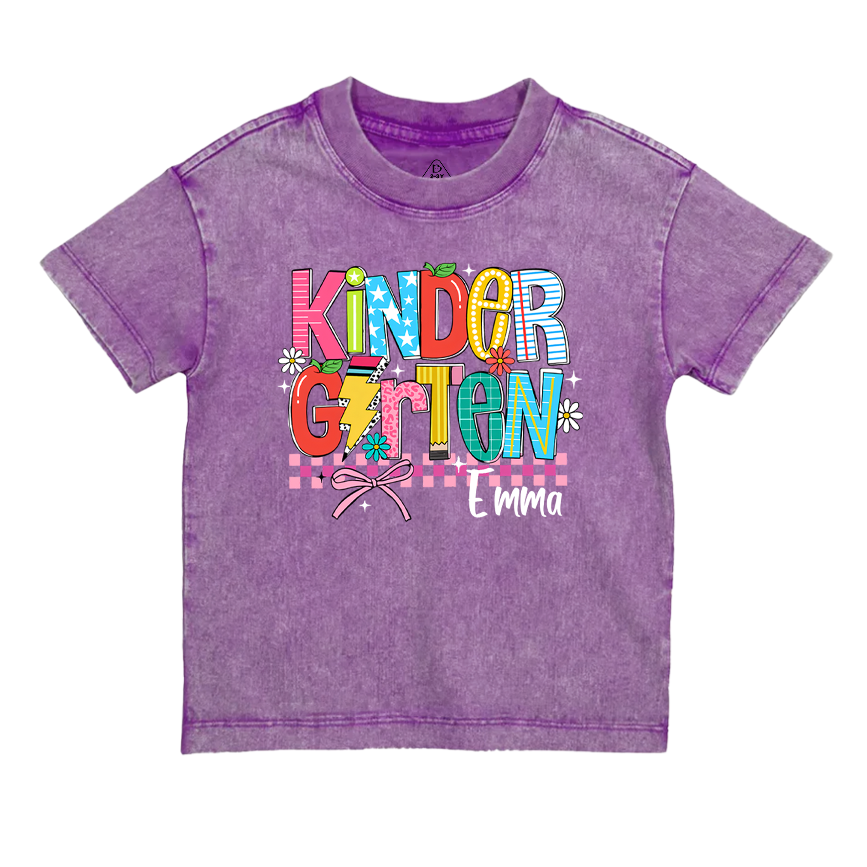 Personalized Retro Coquette Back To School Bundle Toddler&Kids Washed Tees