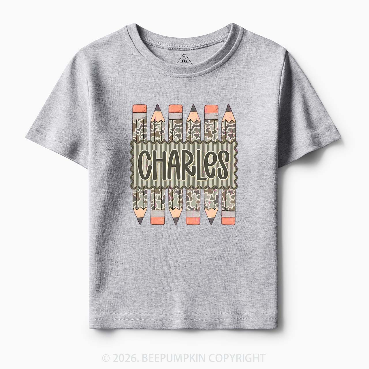 Personalized Back To School Camo Pencil Shirt