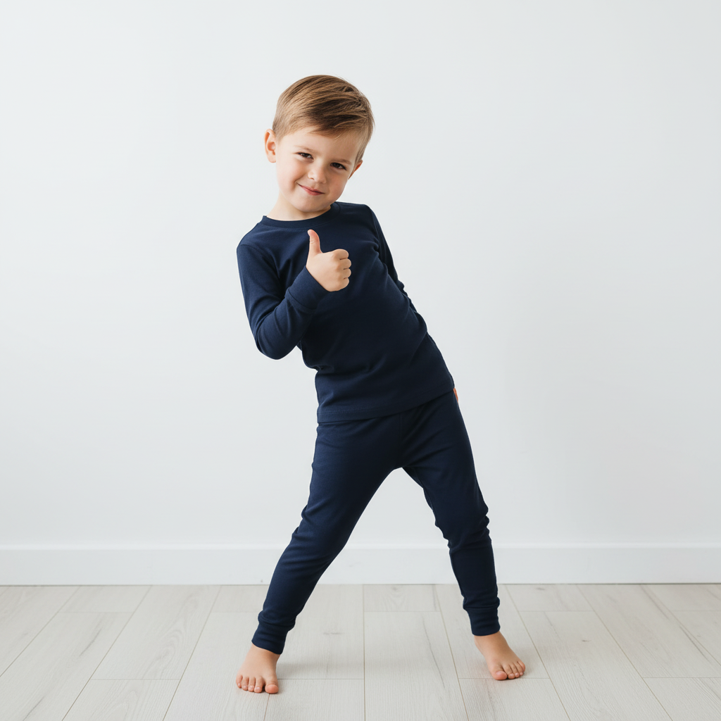 Black Sky Two-Piece Pajama Set For Kids