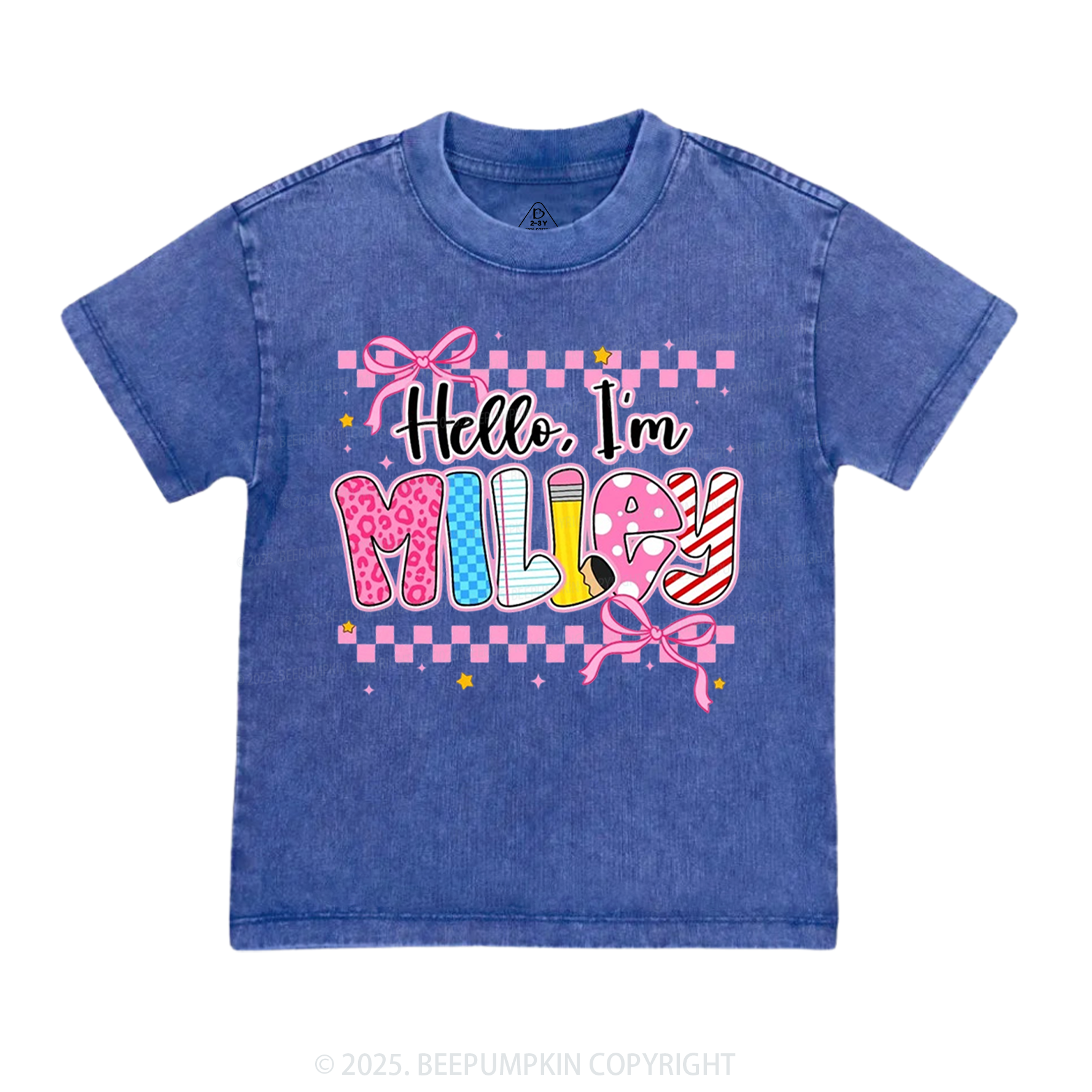 Personalized Sweet & Sassy Toddler&Kids Washed Tees