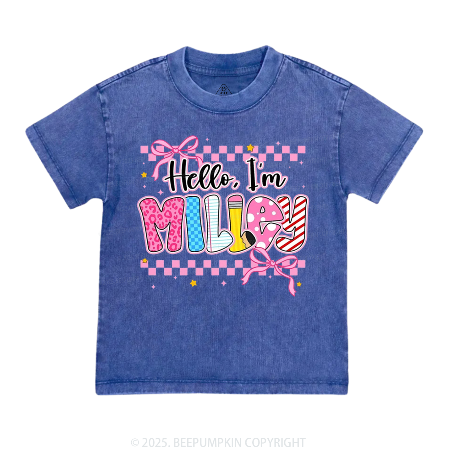 Personalized Sweet & Sassy Toddler&Kids Washed Tees