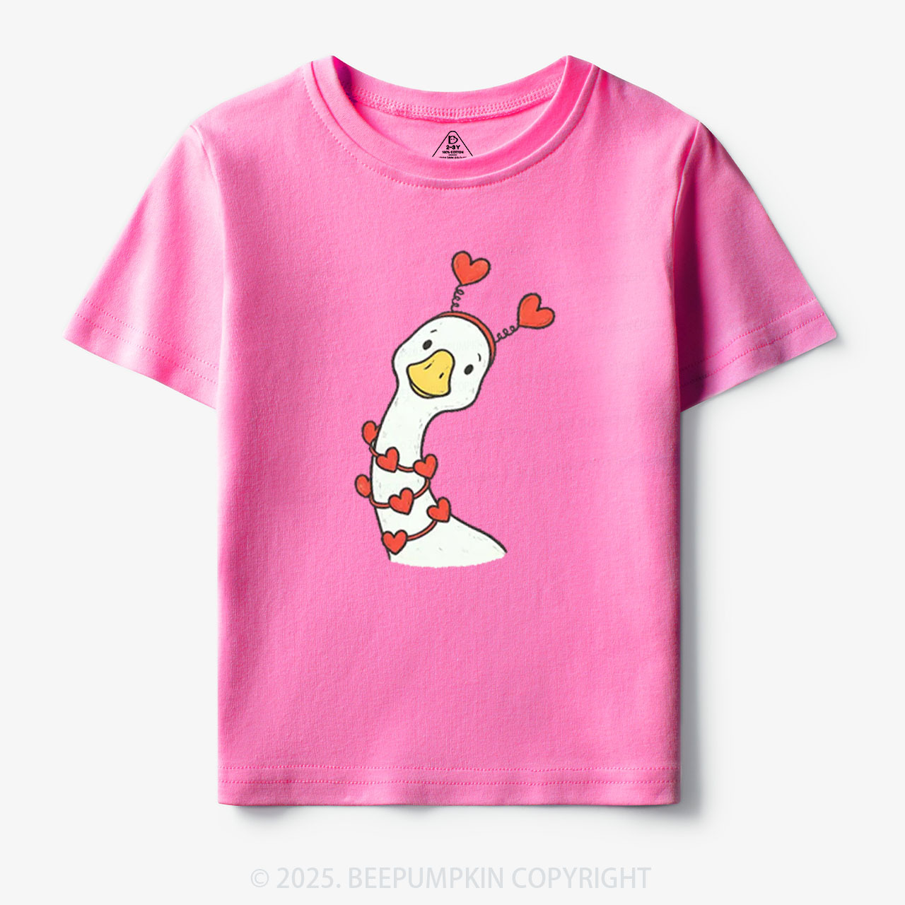 Pink Bow Preppy Goose Toddler&Kid's Tees Beepumpkin