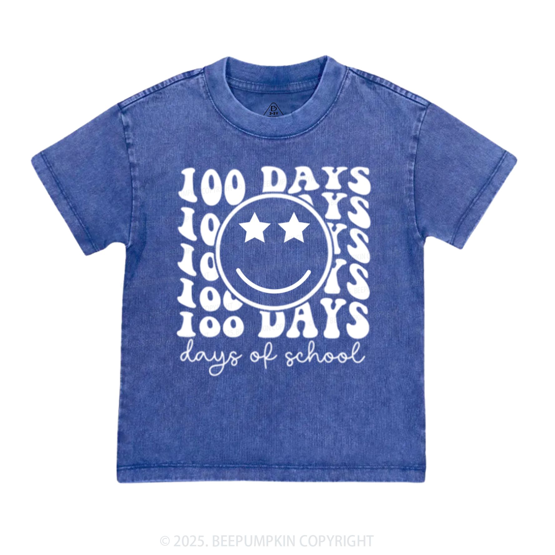 100 Days Of School Toddler&Kids Washed Tees