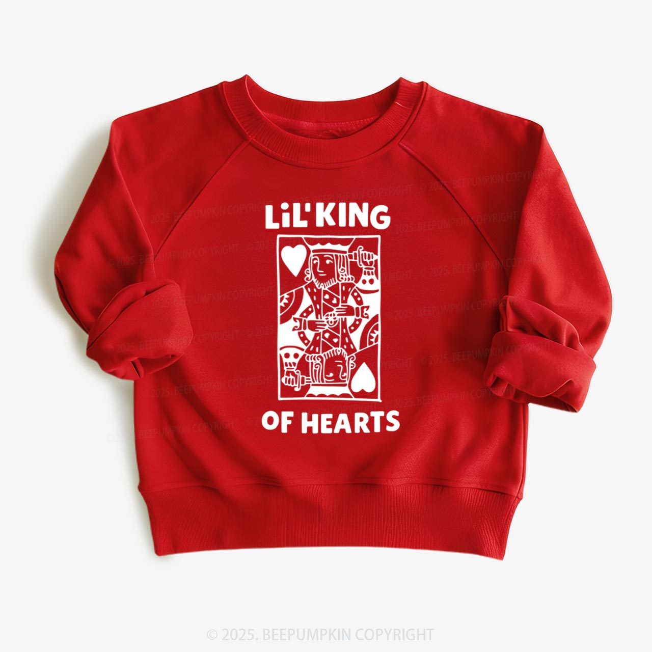 Lil' King of Hearts Valentine's Day Kid's Sweatshirt