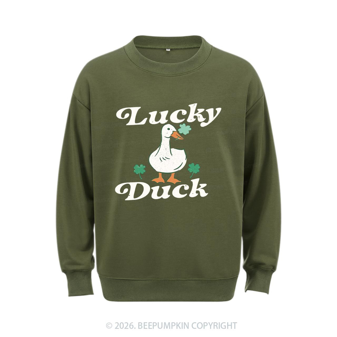 Lucky Duck St Patrick's Day Aldult Sweatshirt