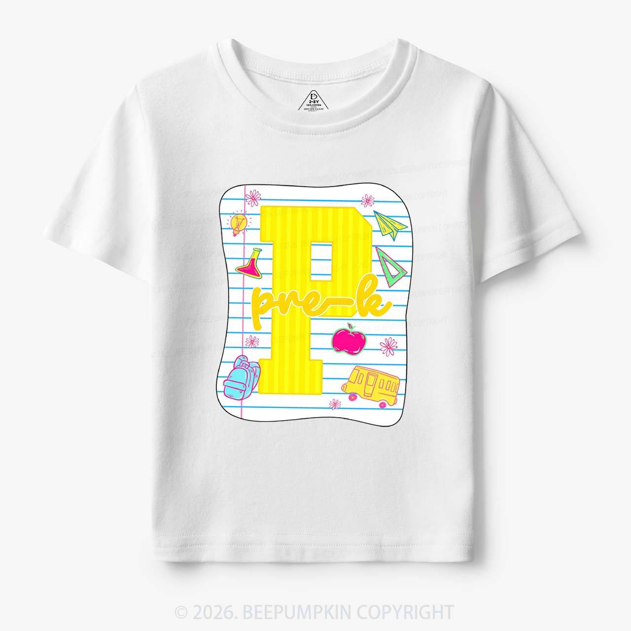 Striped Pre-k First Second Third Fourth Grade Toddler&Kid's Tees