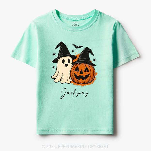 Personalized Ghost Pumpkin Toddler&Kid's Tees Beepumpkin