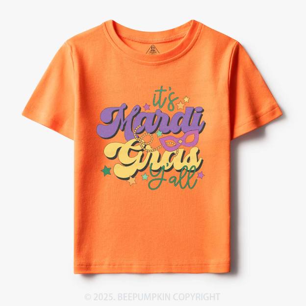 It's Mardi Gras Y'all Toddler&Kid's Tees Beepumpkin