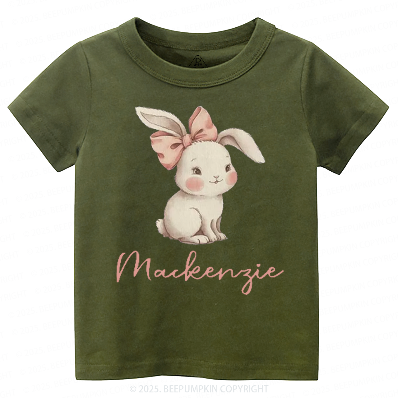 Personalized Name Easter Bunny Toddler&Kid's Tees Beepumpkin