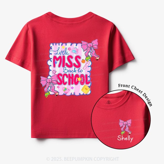 Personalized Little Miss School Toddler&Kid's Tees Beepumpkin