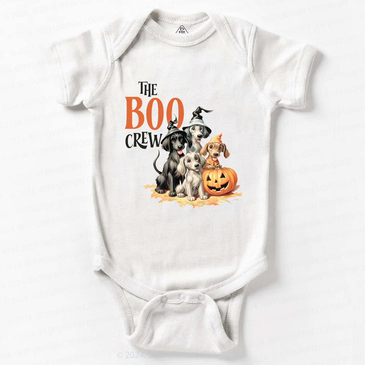 Cute Halloween Dogs Tee Bodysuit For Baby