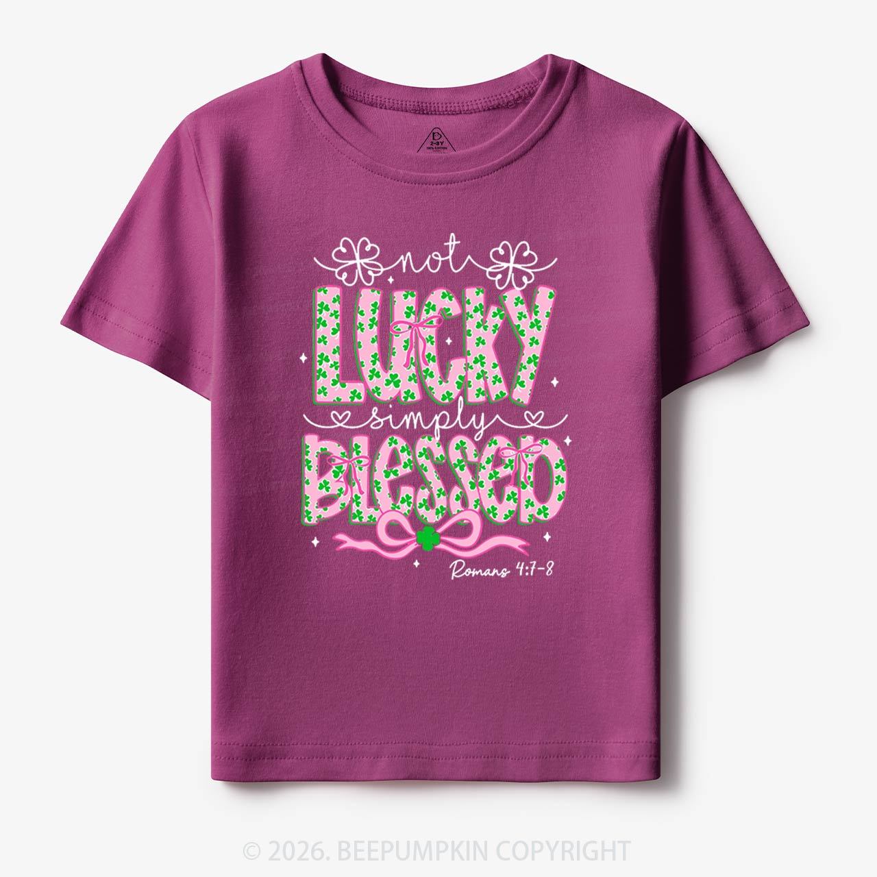 Not Lucky Simply Blessed St Patrick's Day Toddler&Kid's Tees Beepumpkin